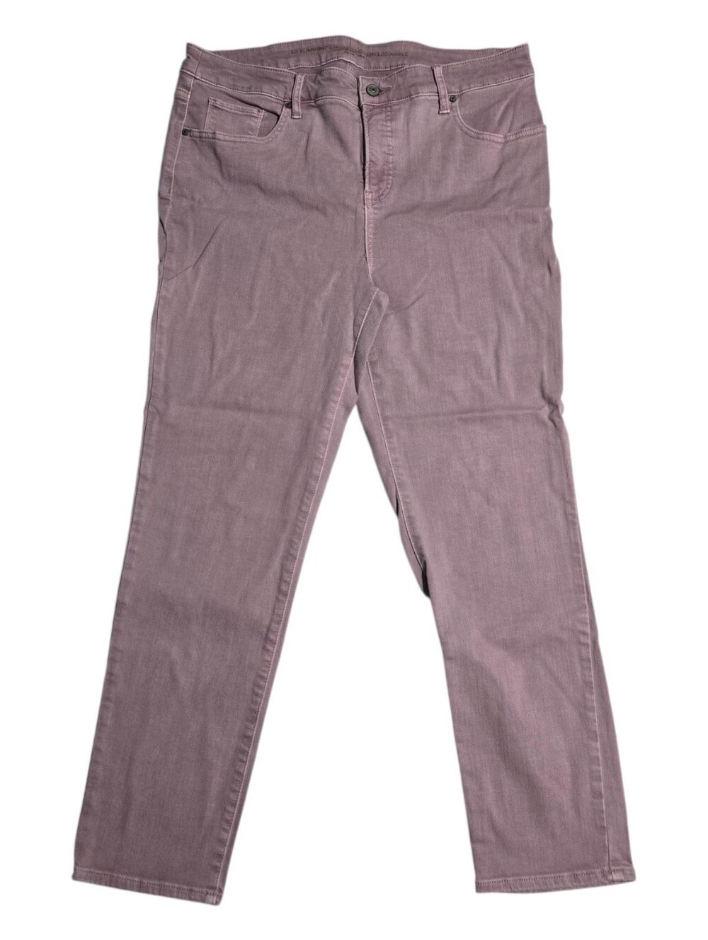 Chicos So Slimming Girlfriend Jeans Women Size 12 / 2R Mauve Pink Slim Leg Ankle